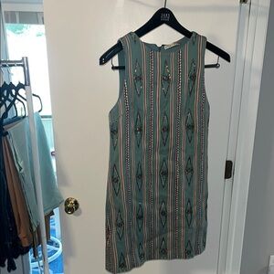 Alice + Olivia Teal Geometric Dress
